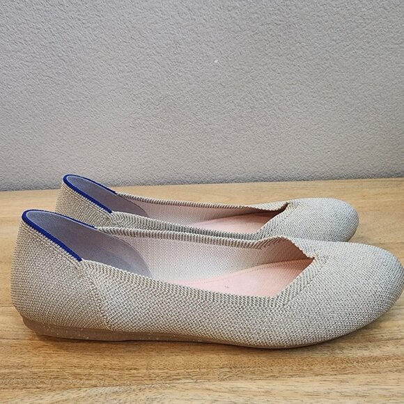 Rothy's Shoes Womens Size 12 Beige Point Flats Sustainable Washable Comfort
